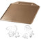 Zenker 9943950 Plaque de cuisson rectangulaire avec emporte-pièces de Noël, plaque four et emporte-pièces inox, plaque cuisson four pour biscuits, plaque patisserie, Acier, 35,9 x 32,8 x 2 cm
