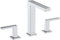 hansgrohe Tecturis E - 2-Loch Waschtischarmatur mit Push-Open Ablauf, Wasserhahn Bad mit Auslauf Höhe 173 mm, Mischbatterie Waschbecken wassersparend (EcoSmart+), Chrom, 73030000