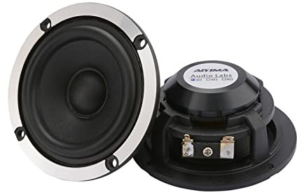 HEYBB 2Pcs 3 Inch Mid Range Car Speaker Driver 4 8 Ohm 15W Sound Speaker Paper Cone Aluminum Neodymium Loudspeaker Bookshelf speaker (Color : 8 Ohm Speaker)