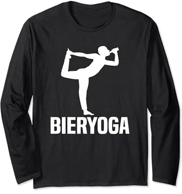 Bieryoga für Biertrinker Bier Yoga Outfit Langarmshirt
