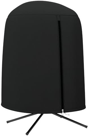 Outsunny Housse de protection pour fauteuil suspendu de jardin, bâche imperméable avec fermeture éclair, housse en tissu Oxford - Ø128 x 190H cm, noir