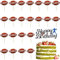 SUNNYCLUE 1 Box 29 Stück Fußball Kuchenaufsatz Geburtstagskuchen Dekorationen US Rugby Ballspieler Amerikanische Sportarten Mini Cupcake Einlegekarte Papier Kuchenaufsätze Für Männer Und Frauen Gastge