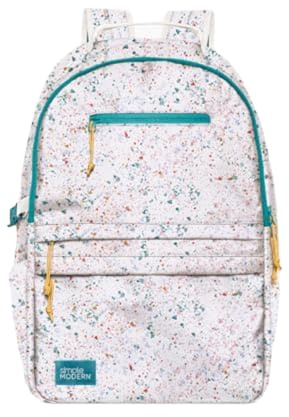 Simple Modern Ellis Rucksack für die Schule, Grundschul- und Mittelschule, Büchertasche für Kinder und Jugendliche, Mädchen und Jungen, cremefarbenes Terrazzo
