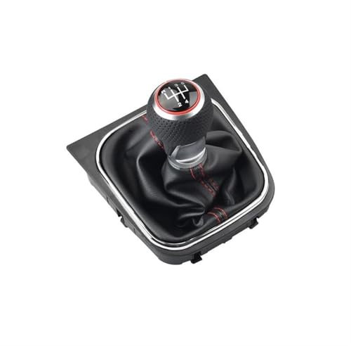 ATGCBCAUF Für Ibiza 6J Für Seat Für Leon MK1 Schaltknauf 5/6 Gang Schaltknauf Auto Schaltknauf (5 Speed-Red)