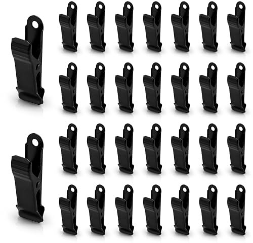 Modixun Lot de 30 mini pinces crocodiles en métal solides pour travaux manuels, travaux manuels, papier photo, rideau, mâchoire lisse, 1,3 x 4 cm (Noir)