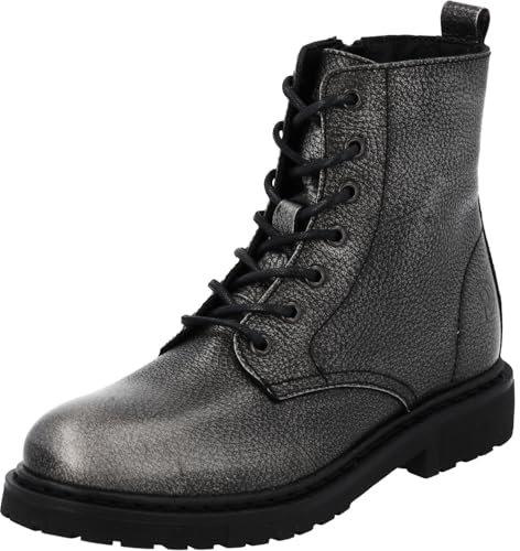 Palado Stiefeletten Damen Biak – bequeme Boots Made in Portugal - leicht gefütterte Stiefel - modische Winterschuhe Silbergrau UK7 - EU40