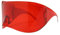 rockible Brillen Y2K Leichte übergroße Wrap-Around-Sonnenbrille für Männer und Frauen im Freien, Rot
