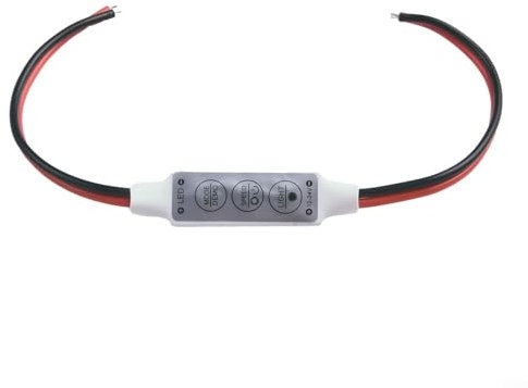 Controller dimmer compatto per strisce luminose a LED da 12 V, interruttore ON/OFF, per modalità dinamiche