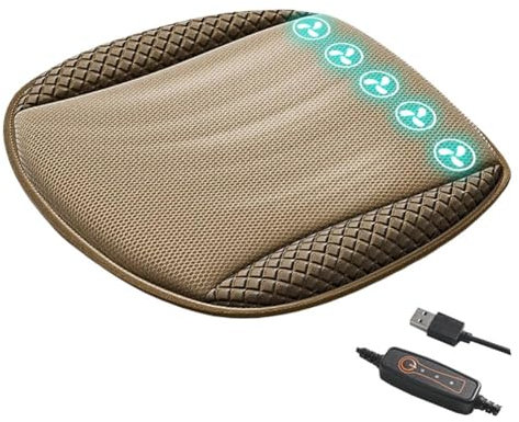 Car Cool Ice Silk Seat Fan 3D Honeycomb Mesh Breathable Adjustable Windshield Low Summer Heat Suppl Dissipation USB Charge Noise pad,cooling carseat coolers covers,seat cooler breathable cover