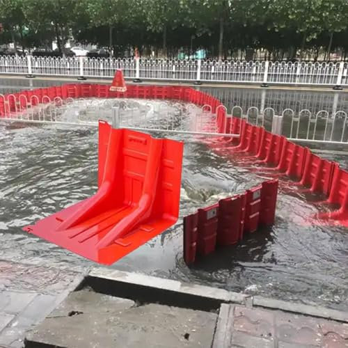 OOMRNV Hochwasserschutzbarriere, ABS-Kunststoff, für Garagen, Lager, Brandschutz, Abnehmbarer, L-förmiger, wasserdichter Wand-Notwasserstopper (