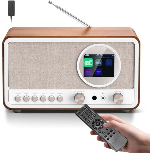 DAB Plus - Radio con Bluetooth, colore: Bianco