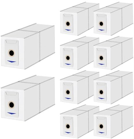 10pcs Sacs à poussière Compatible avec Ecovacs Deebot T30 Omni / T30 Pro Omni, Sac à poussière de Rechange Accessoires Aspirateur, Sacs filtrants Anti-poussière pour Aspirateur Robot