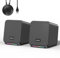 Uakinat - Computer Speakers, with 7 Colorful RGB Lights, Headphone Jack, Enhanced Bass and Volume Control, PC Speakers, USB Powered Gaming Speakers for Laptop