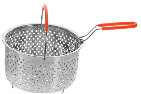 KICHOUSE Dampfkorb Für Und Frittierkorb Langlebig Kochen Und Dämpfen Von Lebensmitteln Geeignet Für Elektrokochen Und Dampfgaren