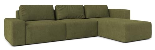AXLIVING Couch XXL L Form Arkleton Ecksofa Grün 360cm Stil Komfort R