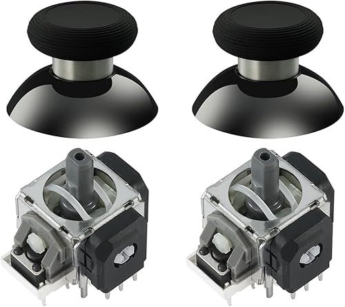 GuliKit TMR Magnetic Joystick Replacement Kit for PS5 DualSense/DualSense Edge Controller,Anti-Drift Electromagnetic Stick Repair Module with Thumbstick Caps, Soldering Required