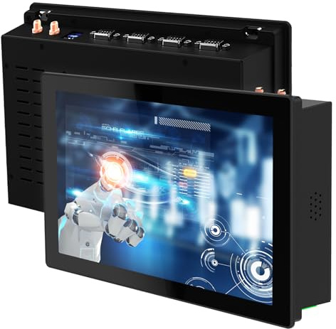 NORQIN 7 Industrial Touchscreen Panel PC–10-Point Capacitive Touch Screen Computer Kiosk, IP65 Ultra-Thin Industrial Monitor for Home, Restaurants & Small Business