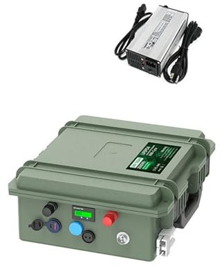 Batteria al litio LiFePO4 12V 24V 100Ah 140Ah 200Ah Grado A Bluetooth BMS 6000+ cicli IP56 Ricarica USB QC(12V 100Ah 1280Wh)