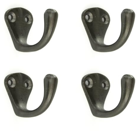 Jones & Grey A Set of 4 Cast Iron Single Metal Wall Hooks Coat Rack Cup Hangers Pegs