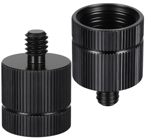 2 PCS Tripod Adapter Laser Level Tripod Conversion Adapter 5/8-11 Female to 1/4 Male, Camera Tripods Adapters, Mic Screw Adapters for Photography Equipment（Black）