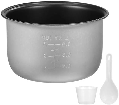 1L Rice Cooker Inner Pot Rice Cooker Replacement Replace Liner 18.50X18.50X10.80cm Gold/Sliver(Sliver)