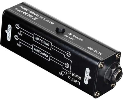 Sxhlseller Interface Sonore, Boucle de Terre, Isolateur de Bruit, Correspondance D'impédance Polyvalente pour Home Studio