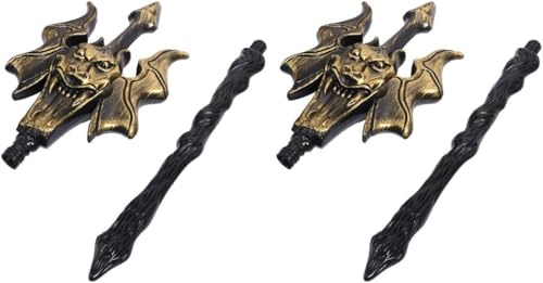 Lot de 2 fourchettes de simulation d'armes pour Halloween, cosplay, accessoires de scène durables pour déguisement, jeu de rôle pour fêtes d'Halloween, spectacles sur scène, durabilité