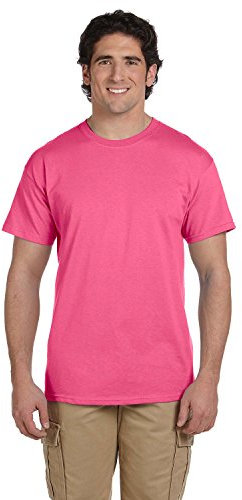 Gildan T-shirt d’été basique à manches courtes pour homme- Rose Rose fluo minuscule (Small)