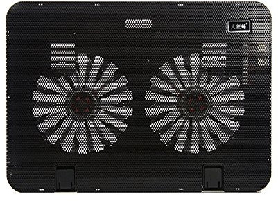 LEDMOMO 15.6 inch Notebook Cooler Laptop Cooling Pad Mat Fan for Laptop No More Than 16 inch (Cool Black)