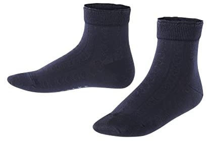 FALKE Unisex Kinder Socken Romantic Net K So Baumwolle einfarbig 1 Paar, Blau Marine 6120, 31-34