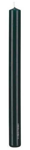 Stabkerzen 12 Dunkelgrün 25 x 3 cm, deutsche Markenkerzen tropffrei für Kerzenleuchter, Kerzen Leuchterkerzen