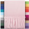 leevitex® Spannbettlaken 180x200cm - 200x200cm | Spannbetttuch Bettlaken | 100% Jersey Baumwolle | Matratzenhöhe bis 25 cm | Öko-Tex | Rosa