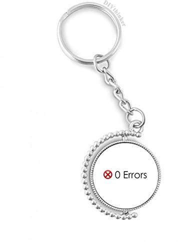 DIYthinker Programmer Program InterGeschicht Keine Fehler Drehbare Schlüsselanhänger Ringe 1.2 Zoll x 3.5 Zoll Mehrfarbig