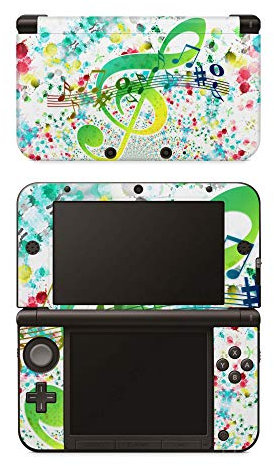 Skins4u Aufkleber Design Schutzfolie Vinyl Skin kompatibel mit Nintendo New 3DS XL Musik