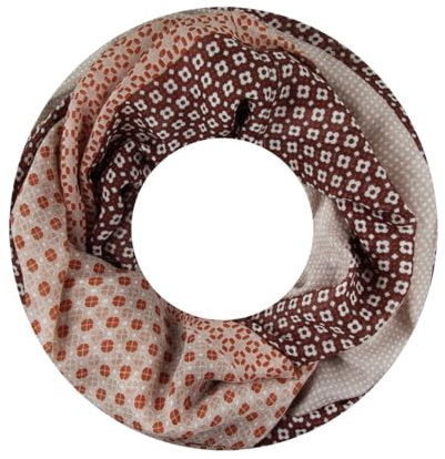 Majea Damen Loop Schal Schlauchschal Halstuch (880024) (braun 10)