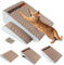 LotFancy Rascador para Gatos con Hierba Gatera y Juguete Gato Pelota 2 en 1 Alfombras Rascadoras Carton Reciclado Corrugado Rascador Gato