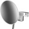 EMCO LED Rasier- und Kosmetikspiegel, Wandmodell, Doppelgelenkarm, Vergrößerung 5- Fach, rund, Spiralkabel und Stecker 109506040 One Size