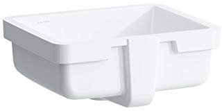 Laufen Living City Einbauwaschtisch von unten, ohne Hahnloch, 400x335, weiß - H8124320001091