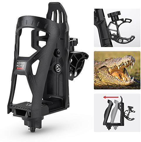 Kemimoto ATV Cup Holder, Upgraded Motorcycle Cup Holder Handlebar Water Bottle Holder Speaker Mount with 0.6”-1.56” Metal Clamp for Scooter Bike Boat Stroller Wheelchair Golf Cart ATV Motorcycle