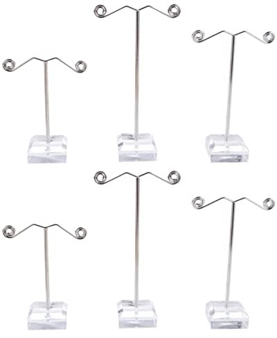 SOIMISS 6stücke Mini Acryl T-förmiger Ohrringständer Zum Ausstellen Weiß Schmuckdisplay Ohrringhalter Organizer Für Schmuck Eleganter Schmuckständer
