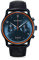 DeTomaso SORPASSO Velocita Blue Orange Herren-Armbanduhr Analog Quarz Lederarmband Blau