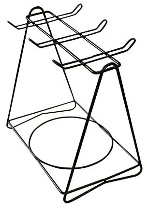 Uposao Tea Cups Display Stand Stainless Steel Cup Saucer Hanging Drain Rack Coffee Cup Holder for 6 Coffee Cup Saucer Spoon Sets Tea Set