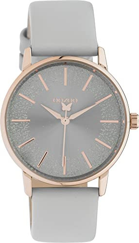 Oozoo Timepieces Damen Uhr - Armbanduhr Damen mit 18mm Lederarmband | Hochwertige Uhr für Frauen - Edle Analog Damenuhr in rund C10931