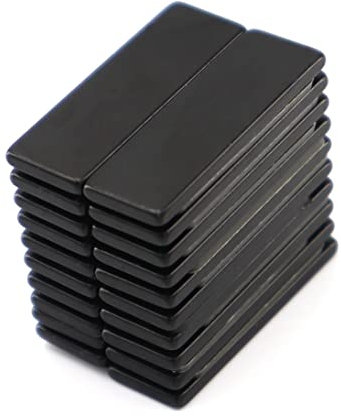 Burnur Lot de 20 aimants rectangulaires en néodyme pour tableau magnétique, bande magnétique, réfrigérateur, verre, tableau d'affichage, 30 x 10 x 2 mm