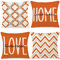 YCOLL Kissenbezug 50x50 4er Set Dekokissen Leinen Kissenbezüge Geometrische Muster Kissenhüllen für Sofa Schlafzimmer Couch Outdoor Kissen 50x50 Orange