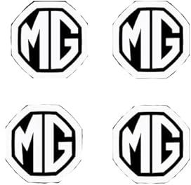 LEARNE 4 Stück für MG ZS VS Hector MG3 MG5 MG6 Fenster Vinyl Aufkleber Auto Türgriff Aufkleber Auto Tankdeckel Auto Aufkleber Styling,B White