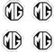 LEARNE 4 Stück für MG ZS VS Hector MG3 MG5 MG6 Fenster Vinyl Aufkleber Auto Türgriff Aufkleber Auto Tankdeckel Auto Aufkleber Styling,B White