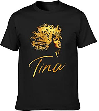 Tina Turner Men's T-Shirts Funny Sweat Shirts Pullover Tees for Men Black