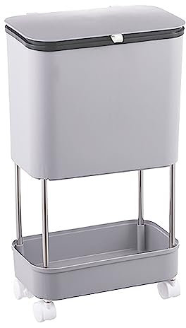 Compost bin kitchen compost bin composter kitchen compost bin Kitchen bins Removable tiered bins Removable discrete dividers Bins with fixed rollers Closed bins ( Color : Purple , Size : 13*8.3*22.2in