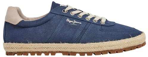 Pepe Jeans Herren Drenan Sporty Sneaker, Blau (Washed Navy Blue), 9